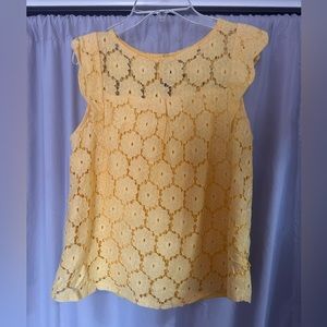 Monteau Yellow lace top